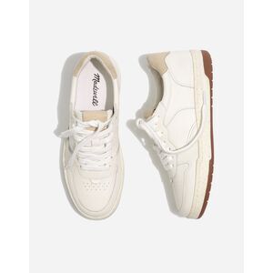 NWOB Madewell Women's Lace Up Court Sneakers in White Leather Size 8